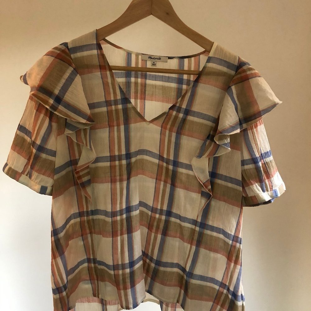 Madewell plaid blouse